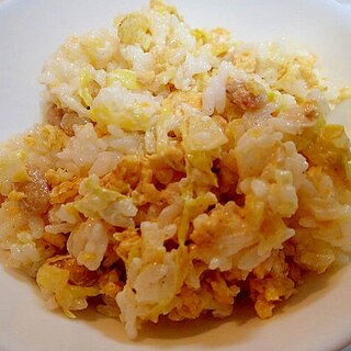 ❤炒めキャべタマと大豆の混ぜご飯❤